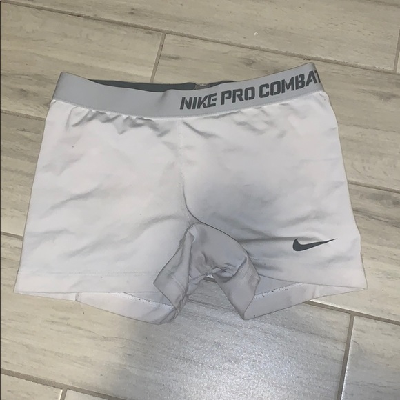 white nike pros